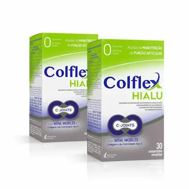 Kit 2 Ácido Hialurônico + Colágeno Tipo II Colflex Hialu 30 cápsulas